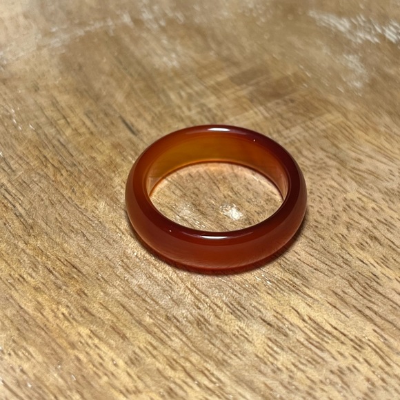 Jewelry - *SOLD* NWOT Dark Orange Jade Ring